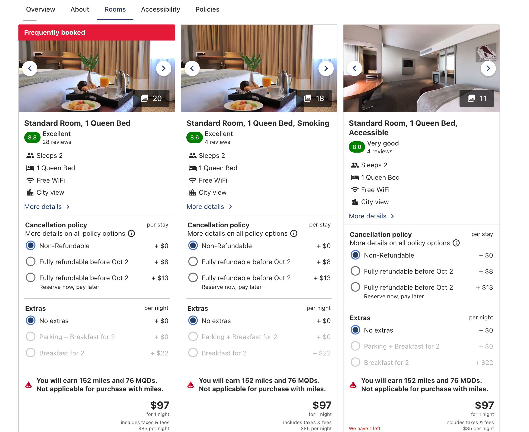 Delta Stays checkout screenshot